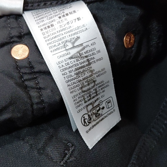 Levi's Ribcage Straight Black Sproud Sz 26 Nwt - Picture 13 of 16